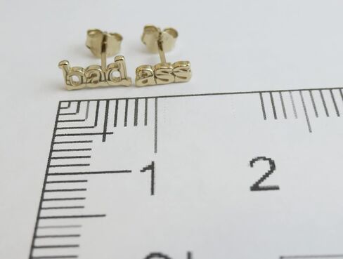 Bad Ass Tiny Dainty Sterling Silver Stud Earrings - Handmade Minimalist Jewelry Gift Ideas for Women and Girls (sterling-silver) in Saudi Arabia