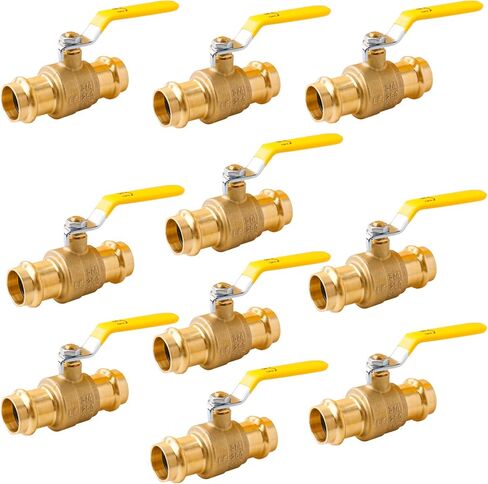 WHK 2 Pack 3/4" Press Propress Ball Valve Pro Press Ball Valve Fittings to Press into 3/4" Copper（Lead-Free,Pro Press Brass Ball Valve 3/4) in Kuwait