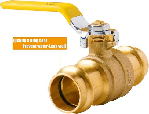 WHK 2 Pack 3/4" Press Propress Ball Valve Pro Press Ball Valve Fittings to Press into 3/4" Copper（Lead-Free,Pro Press Brass Ball Valve 3/4) in Kuwait