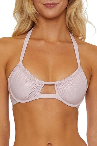 قطعة بيكيني علوية نسائية من ISABELLA ROSE بسلك سفلي من صدفة البحر القياسية، قابلة للتعديل، ورباط خلفي، وملابس سباحة منفصلة in Kuwait