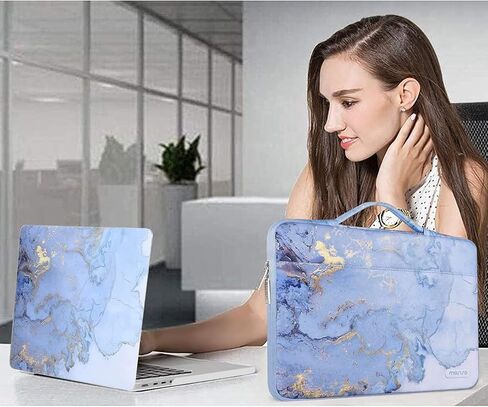 حافظة MOSISO متوافقة مع جهاز MacBook Pro مقاس 14 بوصة 2024 2023 2022 2021 إصدار M3 A2918 A2992 M2 A2779 A2442، حافظة صلبة رخامية بلاستيكية بألوان مائية وحقيبة ولوحة مفاتيح وغطاء لكاميرا الويب وواقي شاشة، أزرق in Saudi Arabia