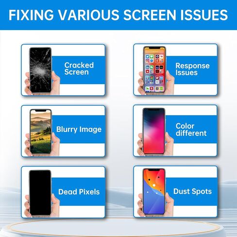for iPhone 12 Mini Screen Replacement with Earpiece 5.4" LCD Display 3D Touch Digitizer Proximity Sensor Assembly Full Repair Tool Kit Magnetic Pad Waterproof Seal A2176 A2398 A2399 A2400 in Saudi Arabia