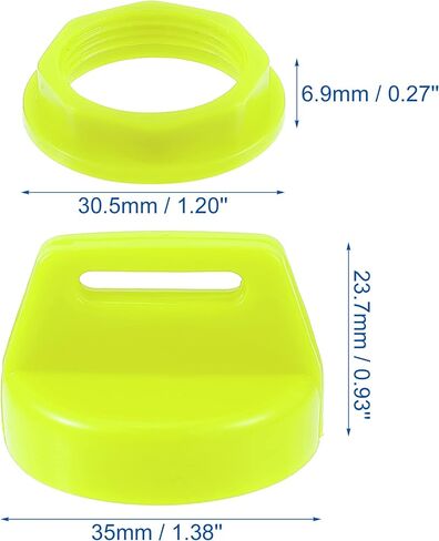 X AUTOHAUX 2 Set UTV ATV Ignition Key Cover Cap 5433534 5431964 with Cap Nut for Polaris for Ranger Brutus RZR General ACE Sportsman Scrambler Trail Boss Trail Blazer Magnum Xpress Yellow in Saudi Arabia