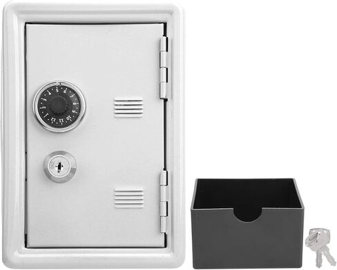 صندوق آمن للأطفال، صندوق تخزين صغير للمفاتيح، بنك خنزير للأطفال، صندوق حديد قوي، صندوق تخزين مدمج قابل للسحب، تصميم فتحة في الأعلى، هدية للأطفال (وردي) in Kuwait