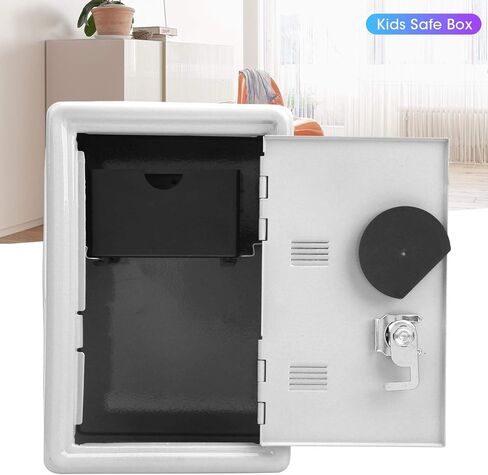 صندوق آمن للأطفال، صندوق تخزين صغير للمفاتيح، بنك خنزير للأطفال، صندوق حديد قوي، صندوق تخزين مدمج قابل للسحب، تصميم فتحة في الأعلى، هدية للأطفال (وردي) in Kuwait