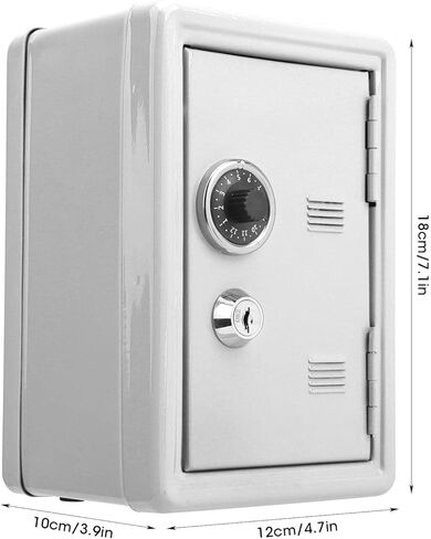 صندوق آمن للأطفال، صندوق تخزين صغير للمفاتيح، بنك خنزير للأطفال، صندوق حديد قوي، صندوق تخزين مدمج قابل للسحب، تصميم فتحة في الأعلى، هدية للأطفال (وردي) in Kuwait