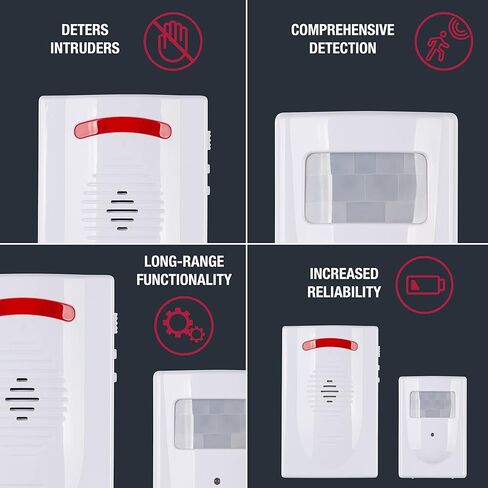 جهاز إنذار للممر من SABER، نظام مستشعر كاشف الحركة اللاسلكي مع تنبيه للممر، مقاوم للطقس للأمان في الهواء الطلق in Kuwait