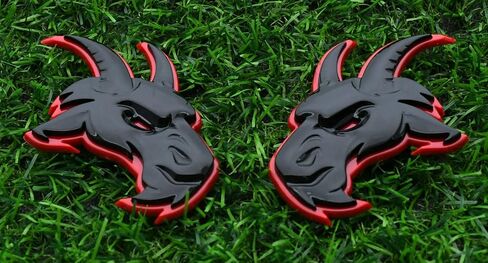 Pair Custom Head Emblems 3D Badges Replacement for TRX Ram 1500 Fender Badge Hellcat (Black) in Kuwait