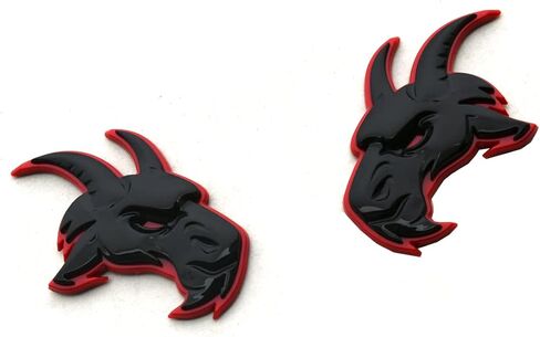Pair Custom Head Emblems 3D Badges Replacement for TRX Ram 1500 Fender Badge Hellcat (Black) in Kuwait