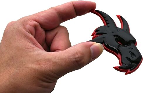 Pair Custom Head Emblems 3D Badges Replacement for TRX Ram 1500 Fender Badge Hellcat (Black) in Kuwait