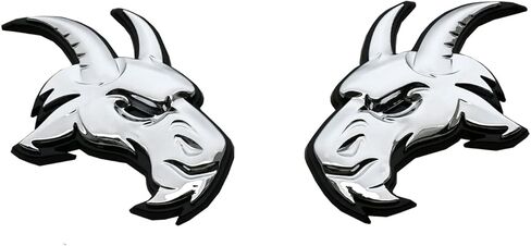 Pair Custom Head Emblems 3D Badges Replacement for TRX Ram 1500 Fender Badge Hellcat (Black) in Kuwait
