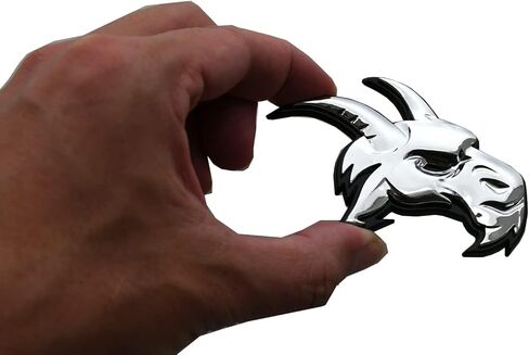 Pair Custom Head Emblems 3D Badges Replacement for TRX Ram 1500 Fender Badge Hellcat (Black) in Kuwait