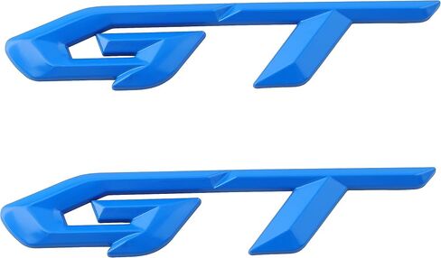 2 Packs GT Metal Emblem Car Side Badge 3D Aluminum Alloy Sticker for Decoration Suitable for Cars Trucks SUVs (Black) in Saudi Arabia