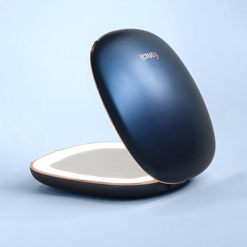Fancii Compact Makeup Mirror with Natural LED Lights, 1x/ 10x Magnifying - Rechargeable, Portable, Lighted 4" Hand Mirror for Travel and Purses, Mila (Berry Crush) in Saudi Arabia