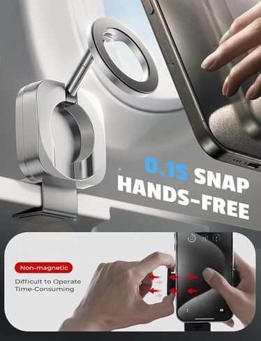 LISEN 360° Magnetic Phone Holder Rotatable Airplane Travel Essentials Phone Holder for Magsafe Car Mount Phone Mount for Flying Accessory for Airplane Travel Must Haves Phone Stand for Desk in Kuwait