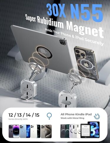 LISEN 360° Magnetic Phone Holder Rotatable Airplane Travel Essentials Phone Holder for Magsafe Car Mount Phone Mount for Flying Accessory for Airplane Travel Must Haves Phone Stand for Desk in Kuwait