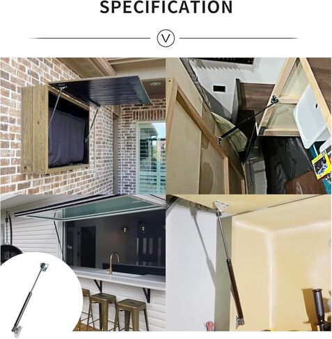 200N/45lb دعامات غاز 12 بوصة دعامة كبس بالغاز دعم الرفع للصدمات الغاز دعامة زنبركية للغاز 306 مم، مجموعة من 2 in Kuwait