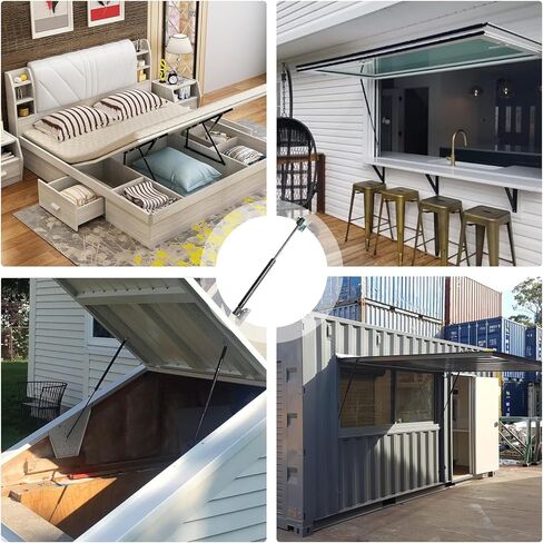 200N/45lb دعامات غاز 12 بوصة دعامة كبس بالغاز دعم الرفع للصدمات الغاز دعامة زنبركية للغاز 306 مم، مجموعة من 2 in Kuwait