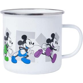 Silver Buffalo Disney Pride Rainbow Pattern Plastic Cold Cup w/Lid and Straw, 16-Ounce