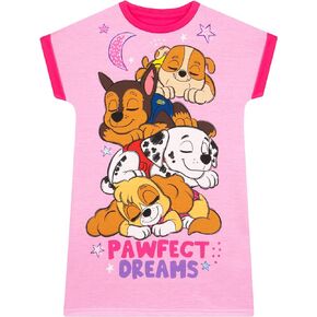 Paw Patrol Nightgown | Skye Girls Nightgowns for Summer | Short Sleeve Girls' Sleepwear