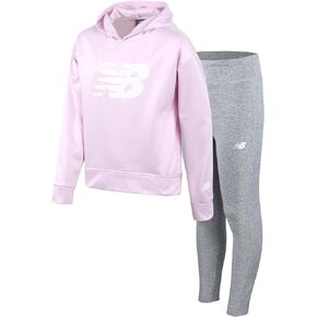New Balance Girls' Legging Set - Hoodie Sweatshirt and Leggings Kids Clothing Set