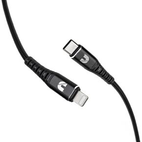 Cummins Lightning® to Type C® USB Braided Flex Cable and Wrap Attachment 4ft CMN4705