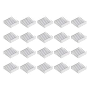 uxcell Electronics Cooler Heatsink for MOS GPU IC Chip Silver 8.5 x 8.5 x 8 mm 20pcs