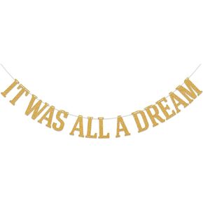 It Was All a Dream Banner, 90's Party Decor, 90s Party Supplies, Hip Hop, Rap, Hip Hop Hooray Banner, 90's Birthday Party Decorations Gold Glitter