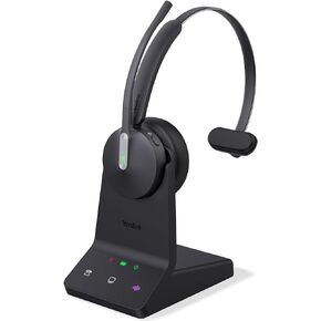 Yealink WH64 Wireless Headset, DECT and Bluetooth Dual Hybrid Headset for Zoom Certified & UC Platform, Phone Headset with 3X Mic, 32 Talk Time, 492ft Range, Office Headset for Desk IP Phone,PC