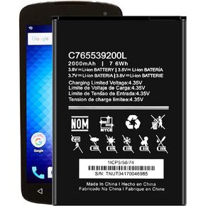 WUHAO for BLU Studio X8 HD S530 S550,X8 HD S530,G2 HD S550Q Replacement Battery for C765539200L Battery