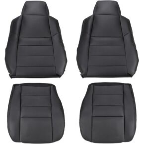 AUTOKAY Seat Covers Fits for Ford F250 F350 F450 F550 2002 2003 2004 2005 2006 2007 - Black