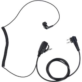 2 Pin Ear Bud in Ear Earbud Ptt Mic Earpiece Coil Ear Piece Two Way Radio Headset for Motorola Walkie Talkie CLS 1410 dlr1060(Black,Wired)