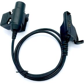 U94 PTT Adapter Tactical Push to Talk Walkie Talkie Connector for Motorola XTS 1500 XTS 2500 XTS 3000 XTS 5000 HT1000 Radio 7.1mm Headset Jack to 6 Pin Plug Commercial Civilian Wiring Cable