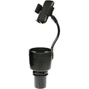 CupCargo Pro – 2-in-1 Car Cup Holder Expander and 360° Phone Mount with Adjustable Base and Flexible Neck, Universal Fit