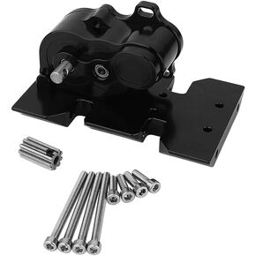 Ultra Light LCG Transmission with Adjustable Skid Plate for 1/10 RC Crawler Axial SCX10 Center Gearbox Hops up Upgrades Part (black)