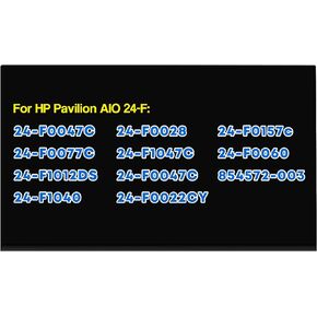 23.8" LCD Screen Replacement for HP Pavilion All in One 24-F 24-F0028 24-F0022CY 24-F1047C 24-F0047C 24-F0157c 24-F0060 24-F0047C 24-F0077C 24-F1012DS 24-F1040 854572-003 Display Panel (Touch Version)