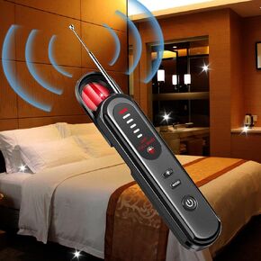Hidden Camera Detectors for Travel, 6 Levels Sensitivity-Anti-Spy Hidden Camera Detector Infrared Detection GPS Tracker Detector and Bug Detector for Hotel Car Indoor Office Private Club