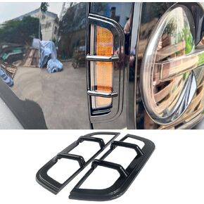 Front Fender Side Marker Light Cover Trim for Ford Bronco Accessories 2021 2022 2023 2024 2/4-Door Exterior Front Side Turning Lamp Protector Guard Kit 2-Pack (Black)