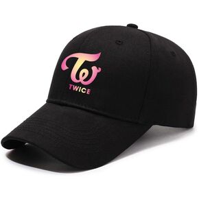 Unisex Sun Protective Hat,Twice Baseball Cap Hat Gift for Fan Collection Black