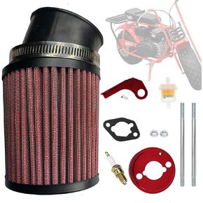 Upgraded Air Filter Kit Chikia Air Filter Compatible for Coleman CT200U CT200U-EX BT200X Warrior MB200 Baja Trailmaster KT196 200cc GX160 GX200 6.5 hp Mini Bike Go Kart (Black)