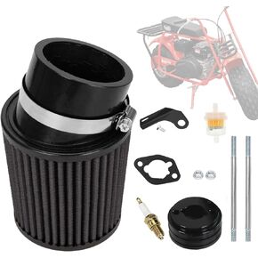 Upgraded Air Filter Kit Chikia Air Filter Compatible for Coleman CT200U CT200U-EX BT200X Warrior MB200 Baja Trailmaster KT196 200cc GX160 GX200 6.5 hp Mini Bike Go Kart (Black)