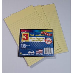 Legal Ruled Notepads - 3 Pack