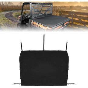 KEMIMOTO UTV Tonneau Cover, Waterproof Cargo Bed Cover Compatible with Polaris XP 1000 900 /Crew, Ranger 570/ Crew, No Drilling Installation, Adjustable Strap, Storage Cover Accessories
