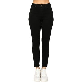 WAX JEAN Women's Butt I Love You Basic Five Pocket Push-Up Skinny Denim Jeans