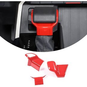 ABS Red Car Console Gear Gear Shift Knob Head Protection Trim,Shift Gear Protection Trim,Compatible with Toyota Tundra Sequoia 2022 2023 2024 Tacoma 2024 Interior Accessories