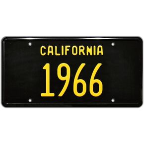 California Vintage Hot Rod | 1966 | Metal Stamped Vanity License Plate