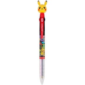 Pikachu 1 Count Cute Figure 0.7mm 3-Color Ballpoint Pen (Red)