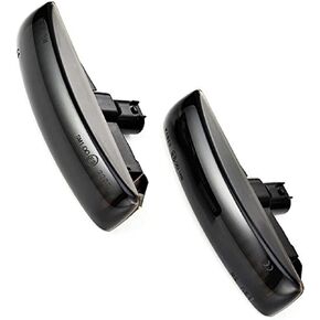 2Pcs Smoked Dynamic Blinker LED Fender Side Marker Turn Signal Light Compatible with Land Rover Discovery Freeland Range Rover Sport L320 LR2 LR3 LR4