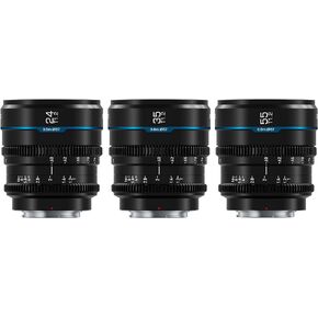 SIRUI Night Walker T1.2 S35 Cine Lens Set, 16mm, 75mm, Large Aperture Manual Focus Lens (MS-2SMB, M4/3 Mount, Black)
