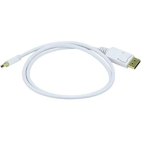 Monoprice 106006 3ft Gold Plated 32AWG Mini DisplayPort to DisplayPort Cable - White